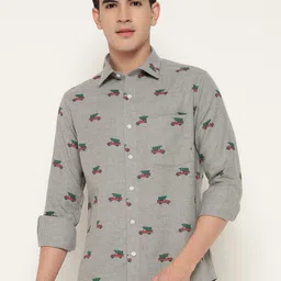 PRIME PORTER Men Slim Fit Opaque Printed Casual Shirt-image-81