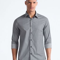 Flying Machine Slim Fit Opaque Printed Cotton Casual Shirt-picture-14