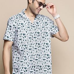 INVICTUS Club Slim Fit Opaque Printed Cotton Casual Shirt-picture-24