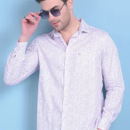 Crimsoune Club Classic Slim Fit Floral Printed Cotton Casual Shirt-image-30