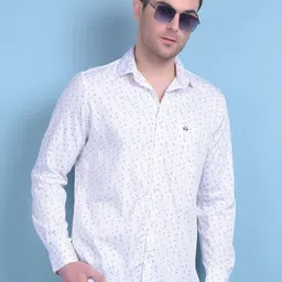 Crimsoune Club Classic Slim Fit Abstract Printed Casual Shirt-image-84