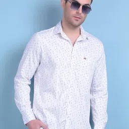 Crimsoune Club Men Classic Slim Fit Micro Ditsy Printed Casual Shirt-image-40