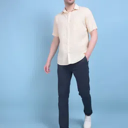 Crimsoune Club Spread Collar Long Sleeves Classic Slim Fit Cotton Printed Casual Shirt-image-72