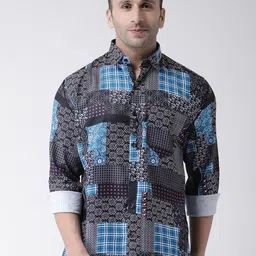 Hangup Men Slim Fit Printed Casual Shirt-image-46