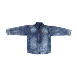 CREMLIN CLOTHING Boys Blue Faded Printed Casual Shirt-image-83