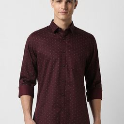 Peter England Casuals Slim Fit Micro Ditsy Printed Pure Cotton Casual Shirt-picture-37