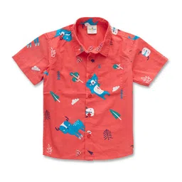 JusCubs Boys Contemporary Opaque Printed Casual Shirt-image-42