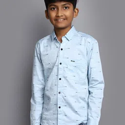 V-Mart Boys Geometric Printed Satin Casual Shirt-image-25