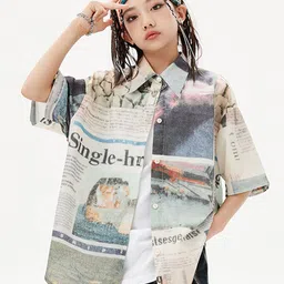 LULU & SKY Unisex Kids Boxy Opaque Printed Casual Shirt-picture-31