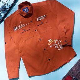 SKY HEIGHTS Boys Typography Printed Pure Cotton Casual Shirt-image-66