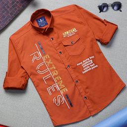 SKY HEIGHTS Boys Typography Printed Pure Cotton Casual Shirt-image-63