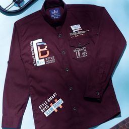 SKY HEIGHTS Boys Opaque Printed Pure Cotton Casual Shirt-image-52