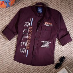 SKY HEIGHTS Boys Opaque Printed Pure Cotton Casual Shirt-image-51