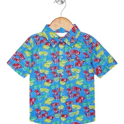 Budding Bees Boys Conversational Spread Collar Welt Chest Pocket Cotton Casual Shirt-image-83