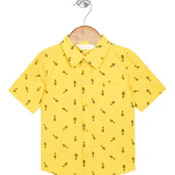 Budding Bees Boys Graphic Printed Cotton Spread Collar Opaque Casual Shirt-image-68