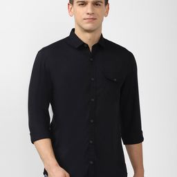 Peter England Casuals Men Black Slim Fit Casual Shirt-image-90