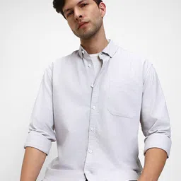 Dennis Lingo Spread Collar Slim Fit Pure Cotton Casual Shirt-image-32