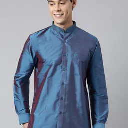 TATTVA Men Blue Relaxed Slim Fit Casual Shirt-image-44