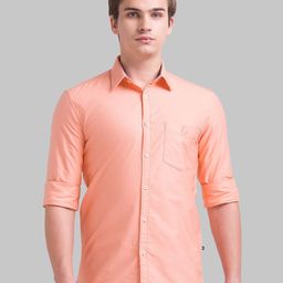 Parx Men Orange Slim Fit Casual Shirt-image-43