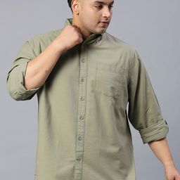 High Star Men Olive Green Slim Fit Casual Shirt-image-41