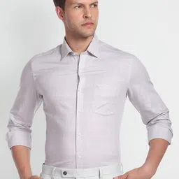Arrow Slim Fit Windowpane Checks Checked Pure Cotton Formal Shirt-picture-26