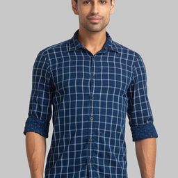 Parx Slim Fit Checked Reversible Pure Cotton Casual Shirt-image-57