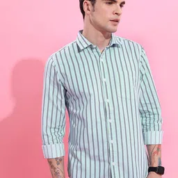 KETCH Slim Fit Vertical Striped Casual Shirt-image-97