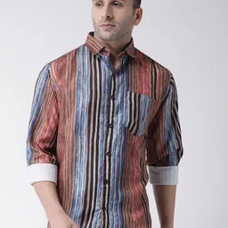Hangup Men Slim Fit Striped Casual Shirt-image-45