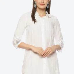 Biba Women Classic Striped Casual Cotton Shirt-picture-54