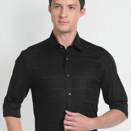 Arrow Horizontal Stripes Pure Cotton Formal Shirt-image-83