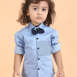 Polka Tots Boys Horizontal Stripes Opaque Striped Casual Shirt-image-83