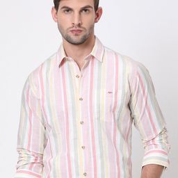 Mufti Vertical Striped Casual Shirt-image-56