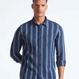 Flying Machine Slim Fit Opaque Striped Cotton Casual Shirt-image-43
