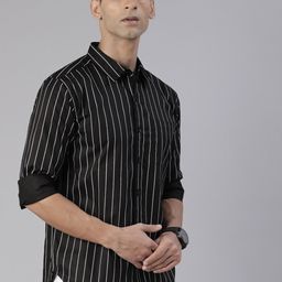 Provogue Slim Fit Striped Pure Cotton Casual Shirt-image-86