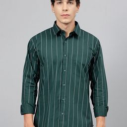 Hancock Standard Slim Fit Striped Cotton Casual Shirt-picture-41