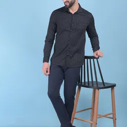 Crimsoune Club Classic Slim Fit Micro Ditsy Printed Pure Cotton Casual Shirt-image-35