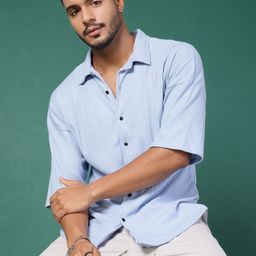Rigo Men Premium Opaque Striped Casual Shirt-image-39