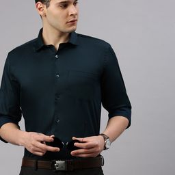 ZEDD Men Classic Spread Collar Long Sleeves Regular Fit Casual Shirt-image-15