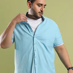 Instafab Plus Spread Collar Classic Casual Cotton Shirt-picture-44