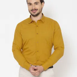 Allen Cooper Classic Spread Collar Curved Cotton Formal Shirt-image-10