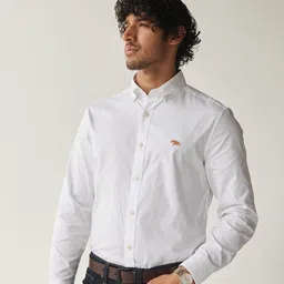 Andamen Button-Down Collar Classic Fit Opaque Formal Shirt-image-98