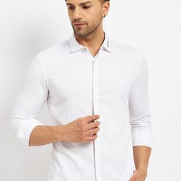 CAMLA Spread Collar Cotton Casual Shirt-image-62