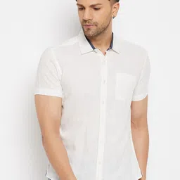 CAMLA Spread Collar Cotton Casual Shirt-image-2