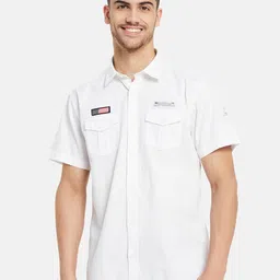 METTLE Spread Collar Cotton Casual Shirt-image-19