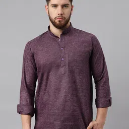 RIAG Mandarin Collar Cotton Straight Kurta-image-62