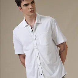 WROGN Spread Collar Short Sleeves Casual Shirt-image-13
