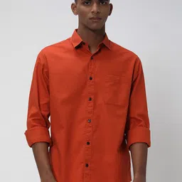 Mufti Patch Pocket Trim Slim Fit Casual Cotton Shirt-45