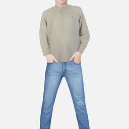 Gini and Jony Boys Green Cotton Casual Shirt-image-95