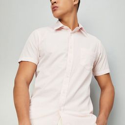 max  Spread Collar Short Sleeves Cotton Casual Shirt-image-12