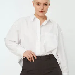 Trendyol Spread Collar Regular Fit Opaque Casual Shirt-image-56